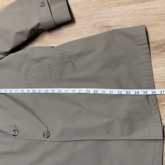 BOTANY 500 TRENCH COAT LIGHT BROWN MENS 40 ZIP OUT FUR LINER MADE IN USA NEUTRAL - Picture 11 of 11